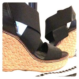 Strappy summer wedges